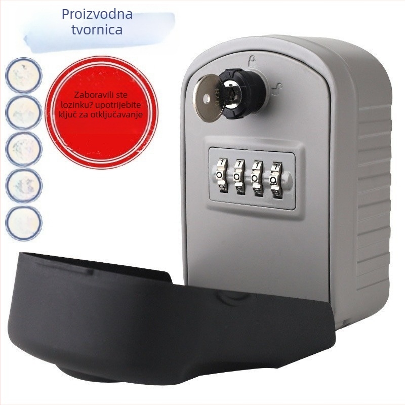 Zidna kutija za ključeve sa šifrom, dvostruko otvaranje, aluminijska legura, model G11, marka Bhs, pogodna za dom, ured ili skladište