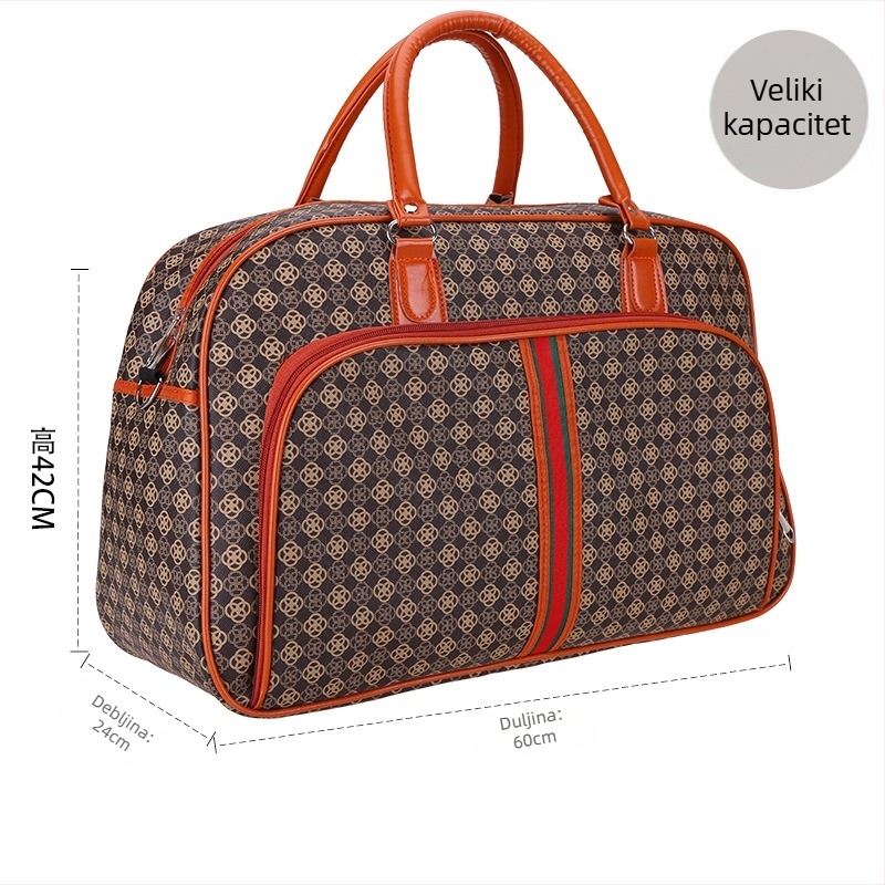 Torba za putovanje velike kapacitete 56–75L, PU koža, vodootporna, protiv krađe, ručno nošenje