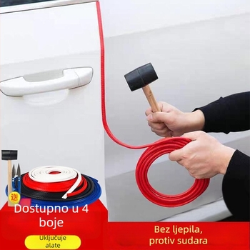 Dekorativna zaštitna traka za vrata automobila, otporna na sudar, bez ljepila, univerzalna zaštita od ogrebotina