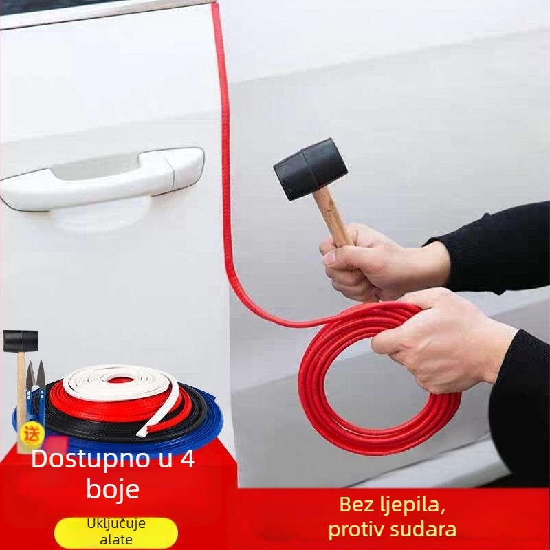 Dekorativna zaštitna traka za vrata automobila, otporna na sudar, bez ljepila, univerzalna zaštita od ogrebotina