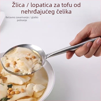 Žličica za tofu puding – nehrđajući čelik, moderan minimalistički stil, za odrasle