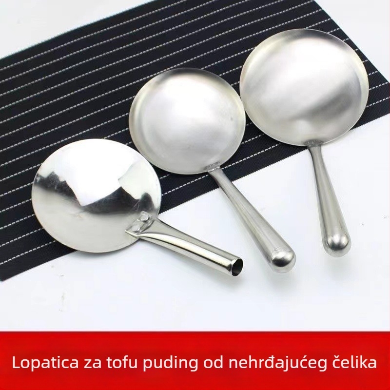 Žličica za tofu puding – nehrđajući čelik, moderan minimalistički stil, za odrasle