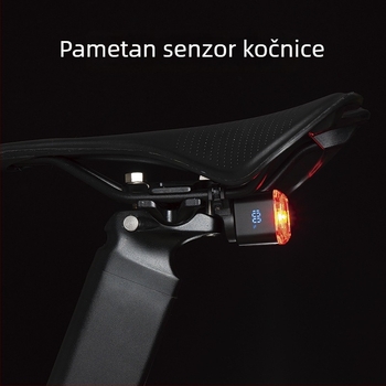 Zadnje svjetlo za bicikl s inteligentnim senzorom kočenja za planinske i cestovne bicikle, Type-C punjenje, svjetlo upozorenja za noćnu vožnju – CYCLE ZONE