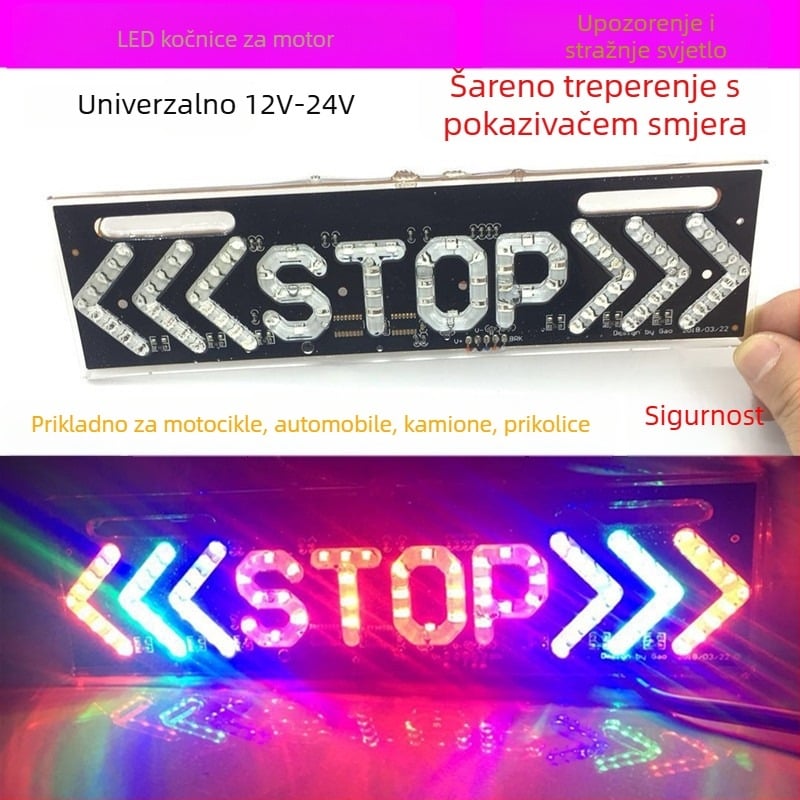 LED stražnje svjetlo za motocikl, 8W, 12V, 5000 lm