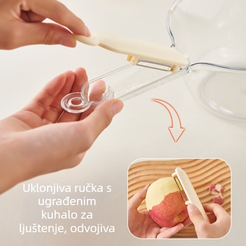 Neuništiva kuhinjska žlica za vodu, duboko izrađena i debela, prozirna žlica za pranje riže, plastična, prilagodljiva