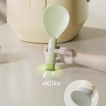 Žlica za rižu s usisnom čašom, otporna na visoke temperature, ne lijepi, uspravna podnož, prehrambeni PP