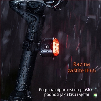 Stražnje svjetlo za bicikl s nosačem na sjedalu – SOUL TRAVEL, inteligentno svjetlo za kočnice, upozorenje za noćnu vožnju, kompatibilno s cestovnim i planinskim biciklima.