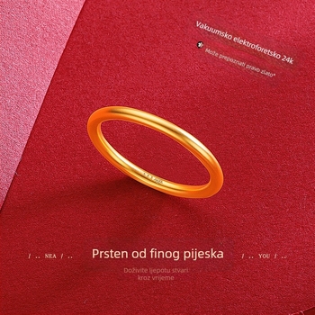 Prsten pozlaćen mesingom, motivi srca i zodijaka, elektroplatiranje, ženski retro stil