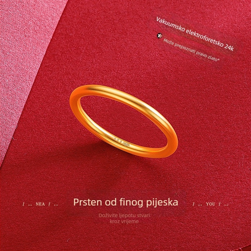 Prsten pozlaćen mesingom, motivi srca i zodijaka, elektroplatiranje, ženski retro stil