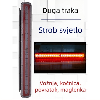 Kamionska stražnja LED svjetiljka s dugom LED trakom, upozoravajuće svjetlo za kočnicu i za vožnju unatrag, 24V
