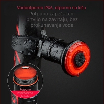 Inteligentna stražnja svjetla za bicikl s USB punjenjem i indukcijskim senzorom, za MTB i cestovne bicikle
