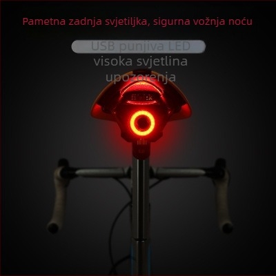 Inteligentna stražnja svjetla za bicikl s USB punjenjem i indukcijskim senzorom, za MTB i cestovne bicikle