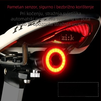 Inteligentna stražnja svjetla za bicikl s USB punjenjem i indukcijskim senzorom, za MTB i cestovne bicikle