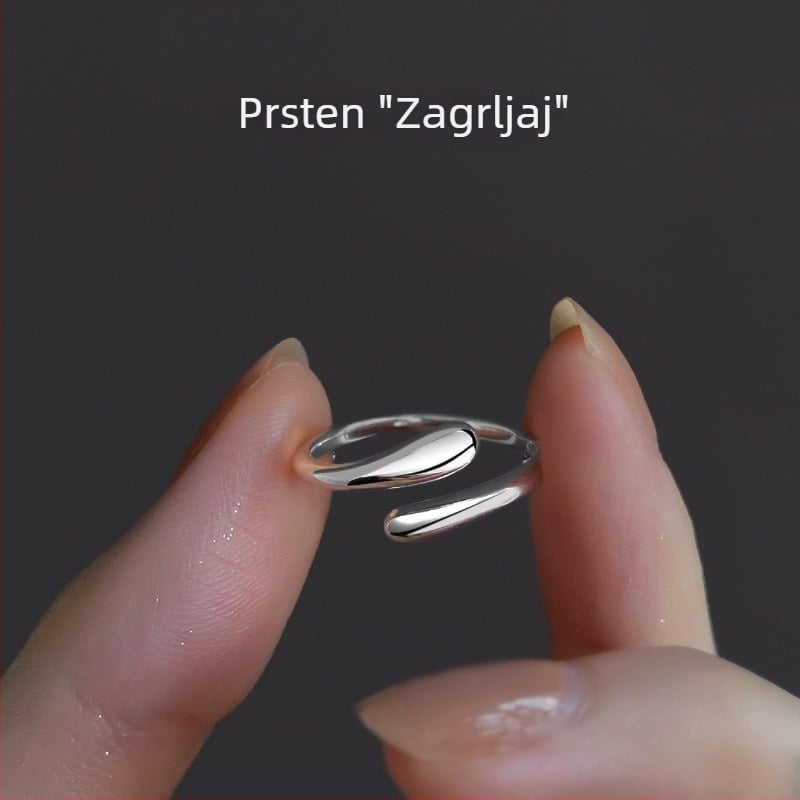 Prsten za kažiprst, otvoreni prsten, originalni dizajn, bakar, elektroplatiranje, zima 2025