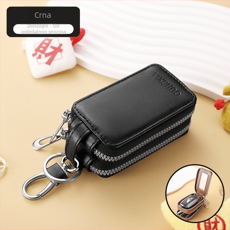 Torba za ključeve, unisex, PU koža, sintetička podstava, vodootporna, velika zapremina, višefunkcijski zatvarač