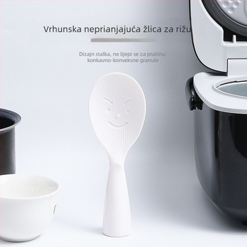 Neprijanjajuća žlica za rižu, japanskog stila, s uspravnim držačem, pogodna za kuhinju i kuhalo za rižu