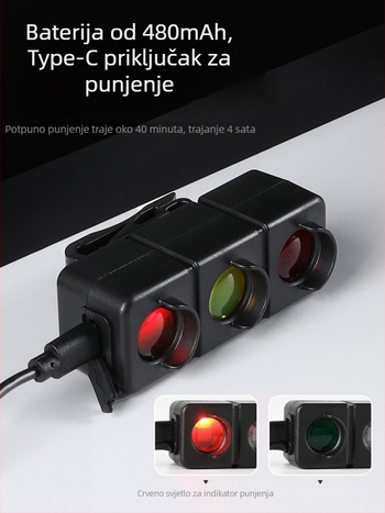 Quanxin stražnja svjetiljka za bicikl, visok vijek trajanja, punjiva za noćnu vožnju na planinskom i cestovnom biciklu