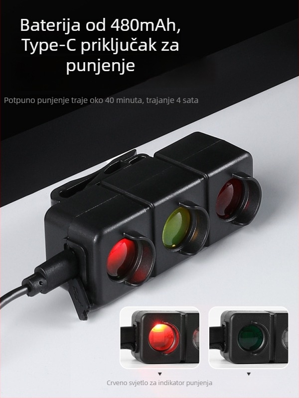 Quanxin stražnja svjetiljka za bicikl, visok vijek trajanja, punjiva za noćnu vožnju na planinskom i cestovnom biciklu