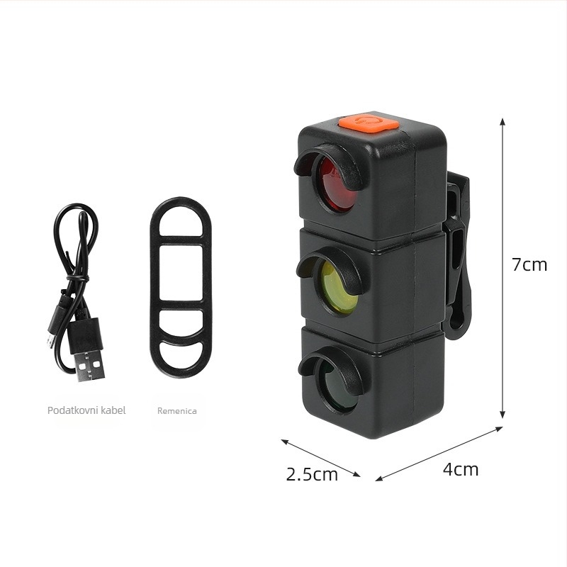 Quanxin stražnja svjetiljka za bicikl, visok vijek trajanja, punjiva za noćnu vožnju na planinskom i cestovnom biciklu