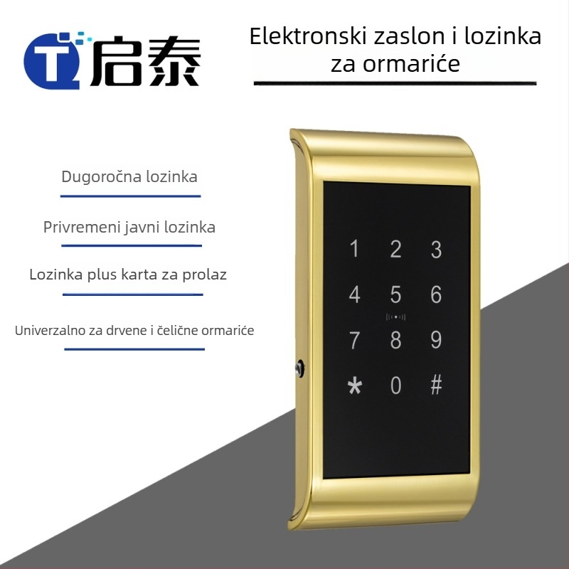 Qitai elektronička zaključavka ormarića s numeričkim kodom, model 2020, od cinkove legure, pogodna za drvene i metalne ormariće, arhive i ladice