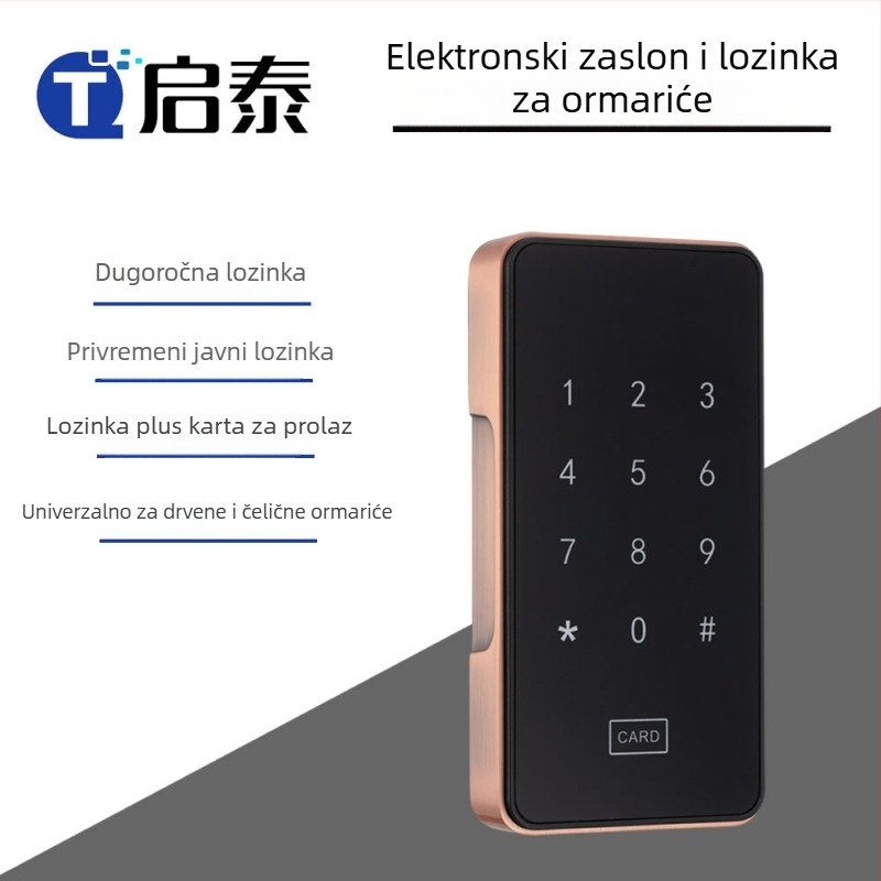 Qitai elektronička zaključavka ormarića s numeričkim kodom, model 2020, od cinkove legure, pogodna za drvene i metalne ormariće, arhive i ladice