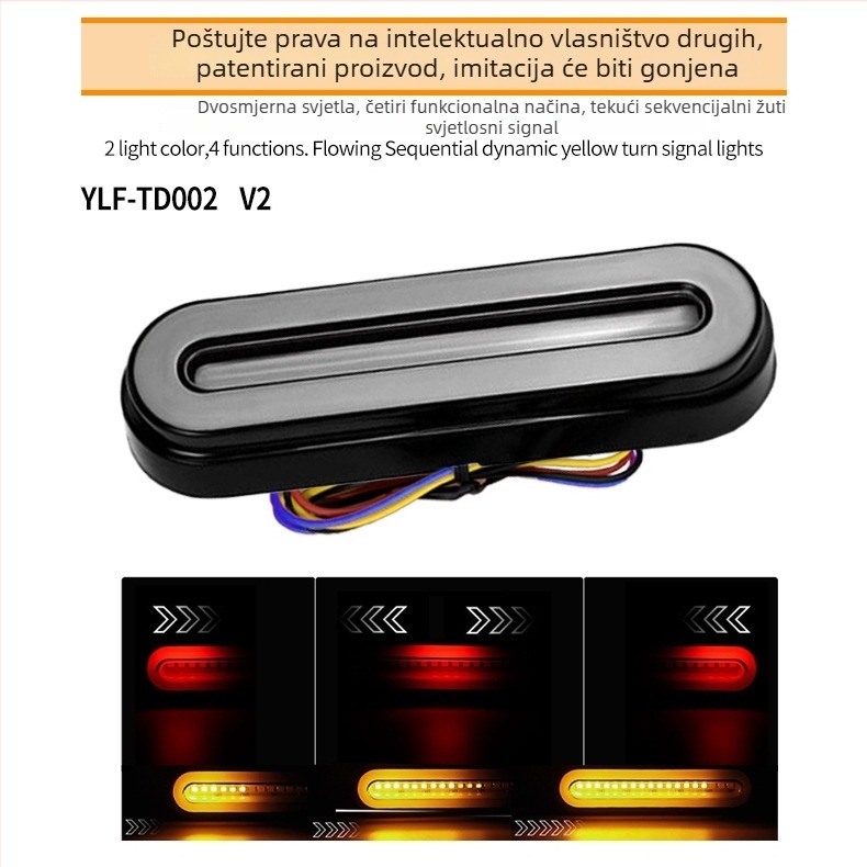 LED svjetlo kočnice za prikolicu (model Ylf-td001) – 10-30V DC, 1.2W, 3000 lm, LED 2835