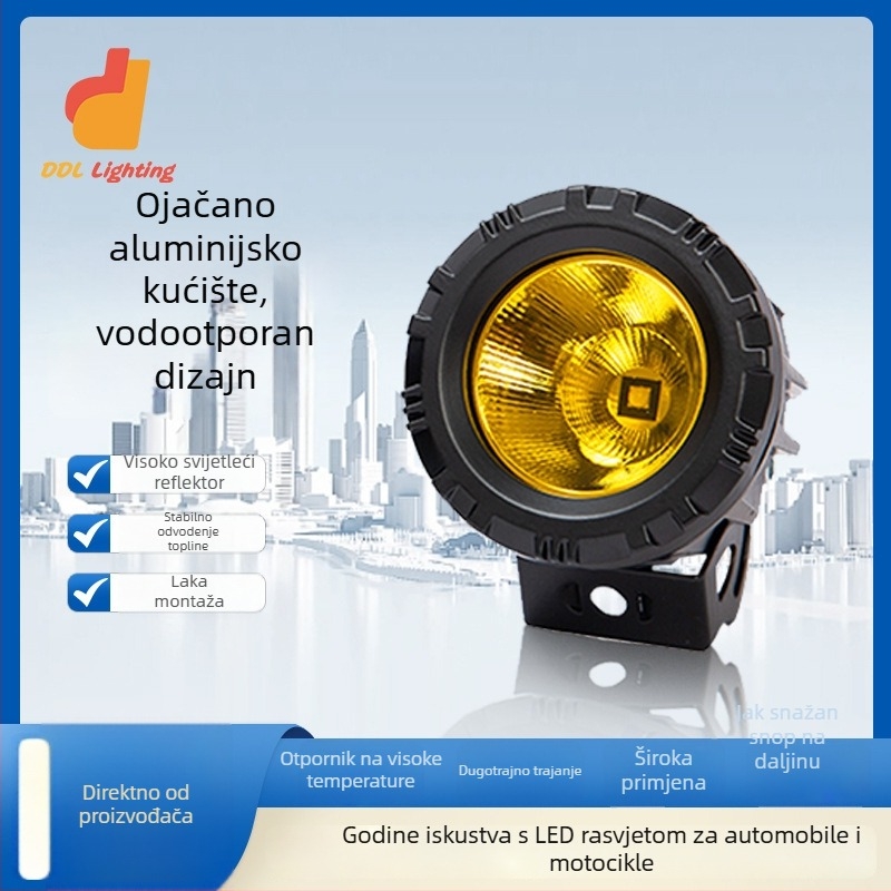 Automobilski LED reflektor za rad — visoka svjetlina, okrugli oblik, 30W, 9-36V, 3000 lm, vijek trajanja 50 000 sati