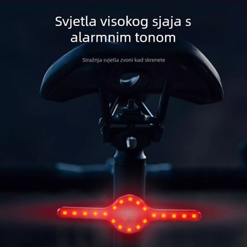 ROMARVEL stražnja svjetiljka za bicikl s daljinskim upravljačem, LED senzorom kočnice i svjetlom upozorenja za brdske i cestovne bicikle