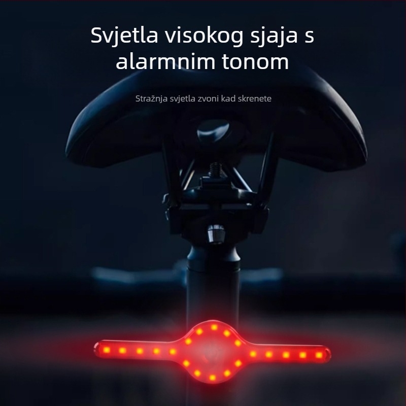 ROMARVEL stražnja svjetiljka za bicikl s daljinskim upravljačem, LED senzorom kočnice i svjetlom upozorenja za brdske i cestovne bicikle