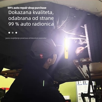 Magnetna COB LED radna svjetiljka, 10W, 1200mAh, ručno punjenje, nužno osvjetljenje