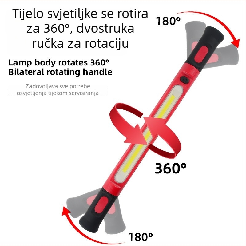 Vanjska magnetska radna svjetiljka s kukom i COB LED, punjiva, 20W, 5000mAh, domet 50-100 m