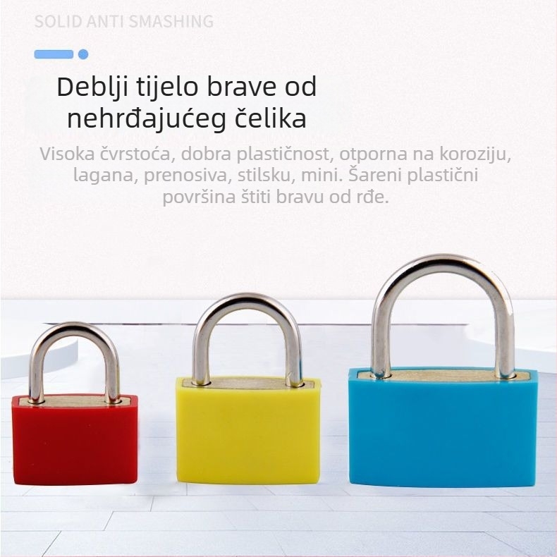 Katanac Type C, nehrđajući čelik, marka Unique, kućni katanac