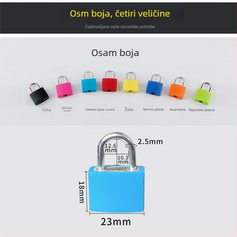 Katanac Type C, nehrđajući čelik, marka Unique, kućni katanac