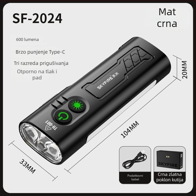 Napajana LED radna svjetiljka s magnetskim držačem, 10W, 1000mAh, domet do 500 m