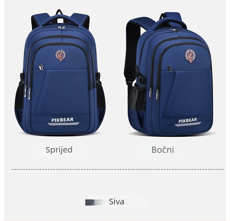 Školski ruksak za dječake, britanski stil, Oxford tkanina, prozračna podstava od najlona, pogodan za osnovnu školu