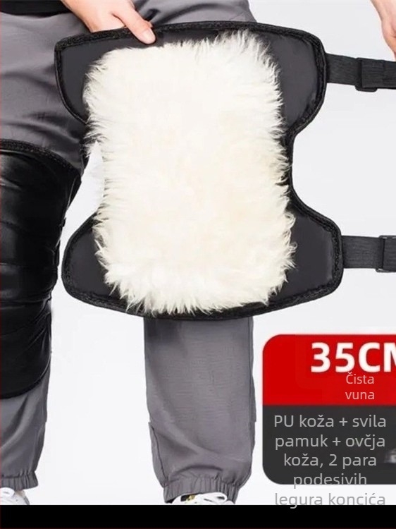 Zaštita koljena za motocikl i električno vozilo - vuneni zimski vjetrootpornji grijani štitnici za koljena, univerzalni, grijanje 16+ sati