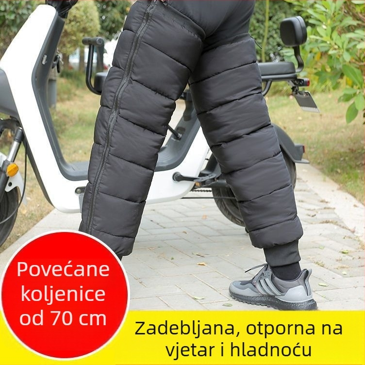 Zaštita koljena s fleec podlogom, debeli i otporni na vjetar, za zimske vanjske vožnje motociklom