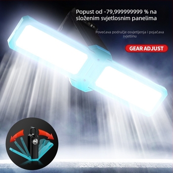 LED radna lampa sa solarnim napajanjem za vanjsko kampiranje, hitno punjenje, prijenosna servisna svjetiljka — 3.7V, 8W, dodirni prekidač