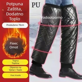 Zimske koljenčnike za motocikle - s flisom iznutra, debele, zaštita listova, univerzalna veličina, za zimske i snježne sportove