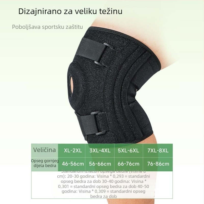 Ekstra velika ortoza koljena za tešku težinu – podrška zgloba za trčanje