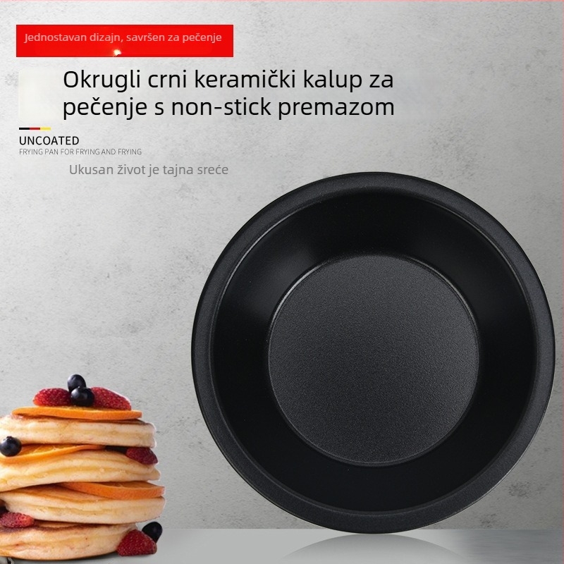 Okrugla posuda za pečenje od karbonskog čelika s neprijanjajućim premazom