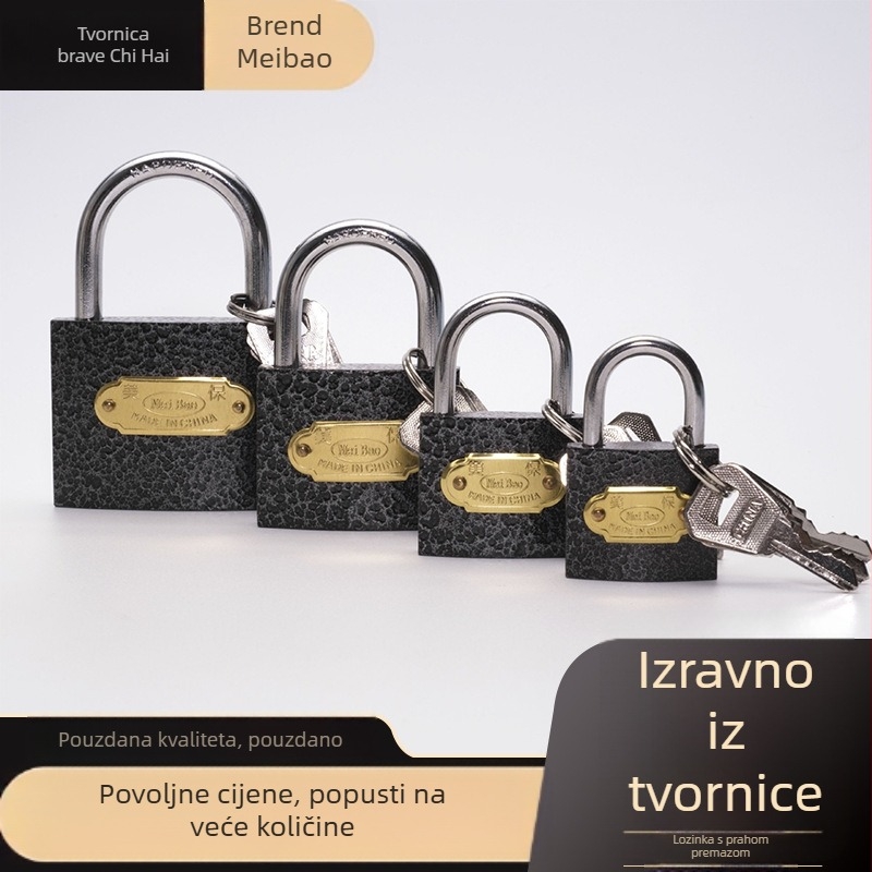 Meibao metalna brava za kućnu upotrebu — Novi kineski stil, univerzalna brava za torbe i ormariće, model: kućni katanc