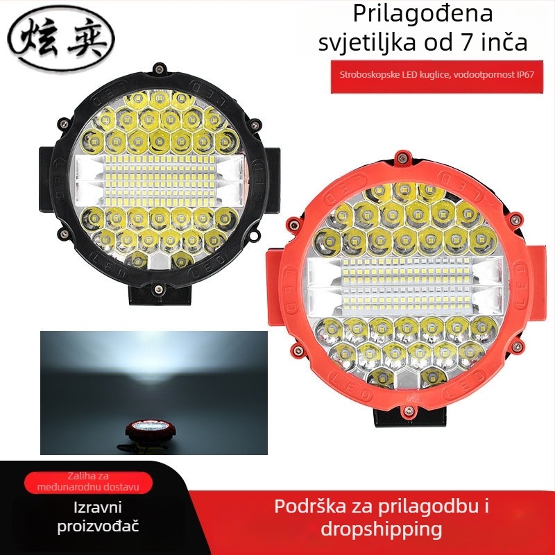 Xuanyi Radna LED svjetiljka za vozila – LED svjetlo od livenog aluminija, 48W, hladno bijela, vijek 5000 h, pogodno za kamione i prikolice