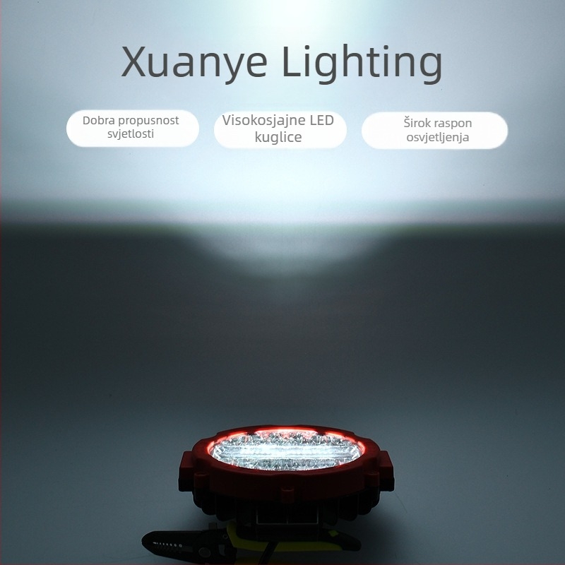 Xuanyi Radna LED svjetiljka za vozila – LED svjetlo od livenog aluminija, 48W, hladno bijela, vijek 5000 h, pogodno za kamione i prikolice