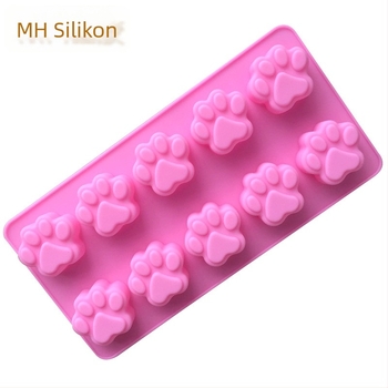 Silikonska kalupa za kolače i sapune – 10-dijelni set, nepravilnog oblika s motivima mačjih šapa i medvjeđe dlani, za pečenje DIY