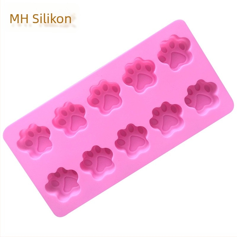 Silikonska kalupa za kolače i sapune – 10-dijelni set, nepravilnog oblika s motivima mačjih šapa i medvjeđe dlani, za pečenje DIY