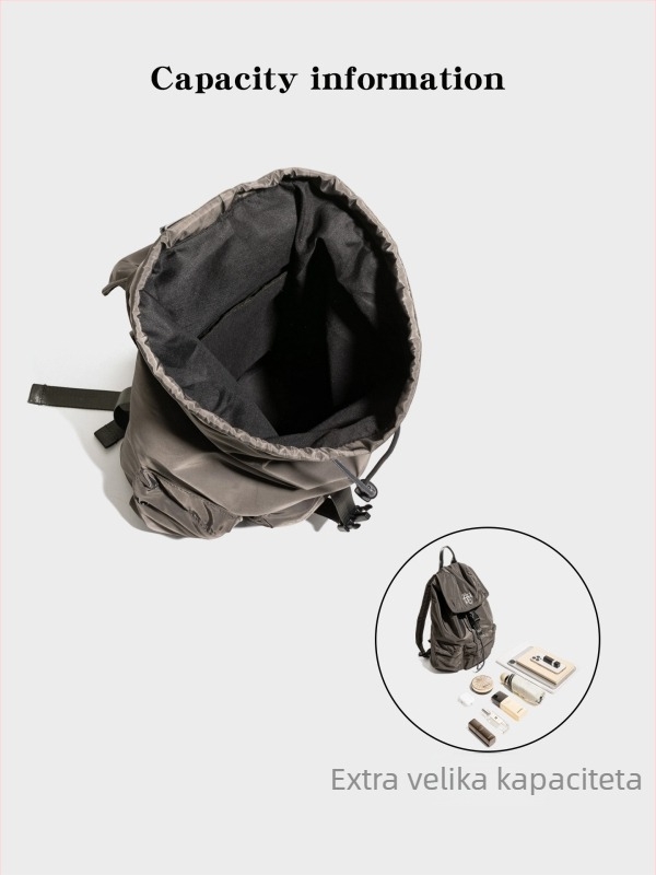 Ženski nylon ruksak, vodootporan, kapacitet 20–35L, gradski minimalizam, kompatibilan sa standardnim prijenosnim računalima