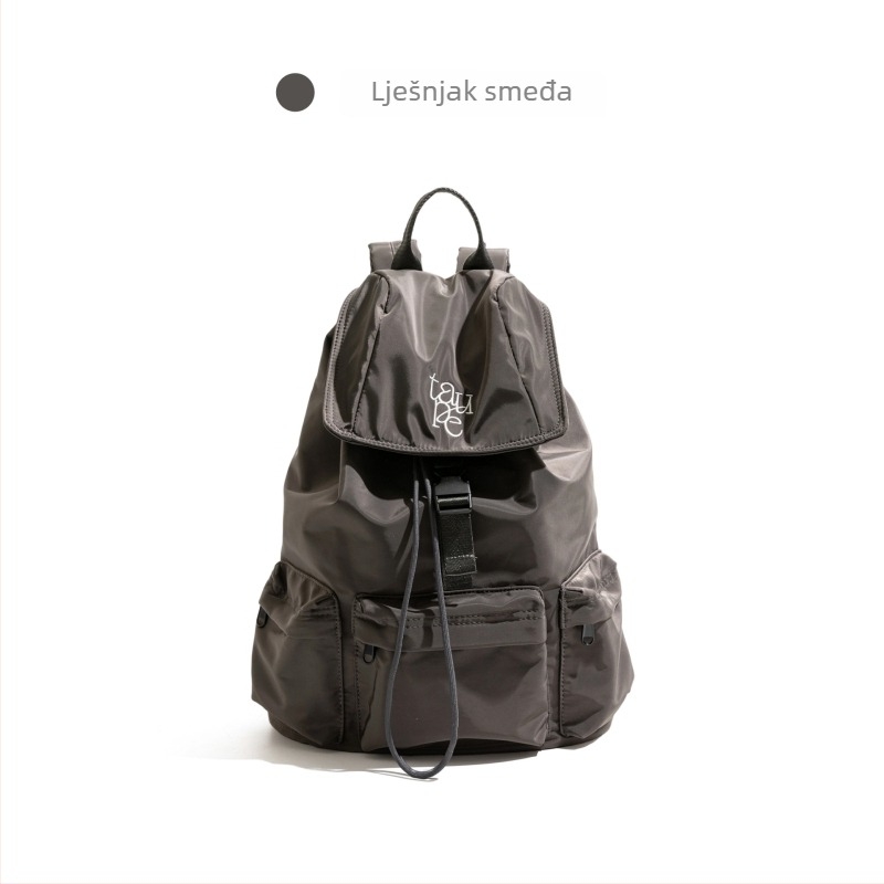 Ženski nylon ruksak, vodootporan, kapacitet 20–35L, gradski minimalizam, kompatibilan sa standardnim prijenosnim računalima