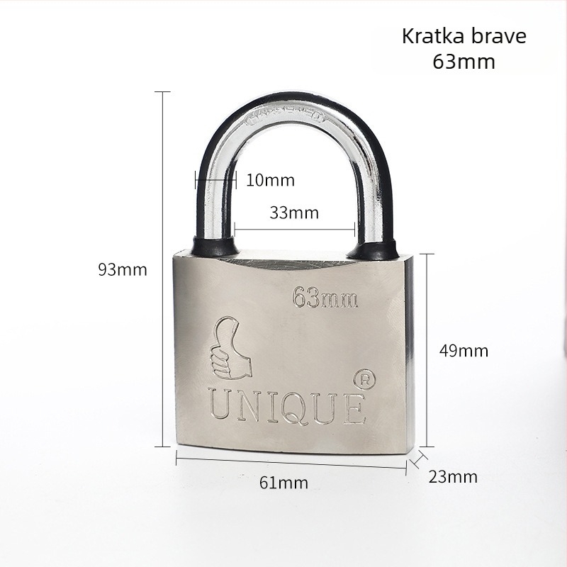 Industrijski lokot Five Star Lida — Straight Open model, željezna konstrukcija, namjena: industrija, kućanstvo, sigurnost