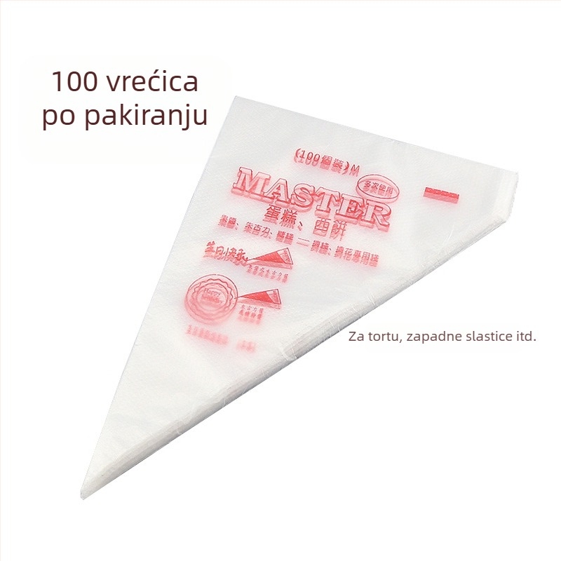 Set jednokratnih vrećica za ukrašavanje – velike, srednje i male, za tortu, kremu i čokoladu